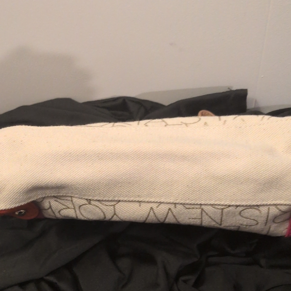 Victoria's Secret White Clutch with Pink and Orange Accents - Picture 7 of 8